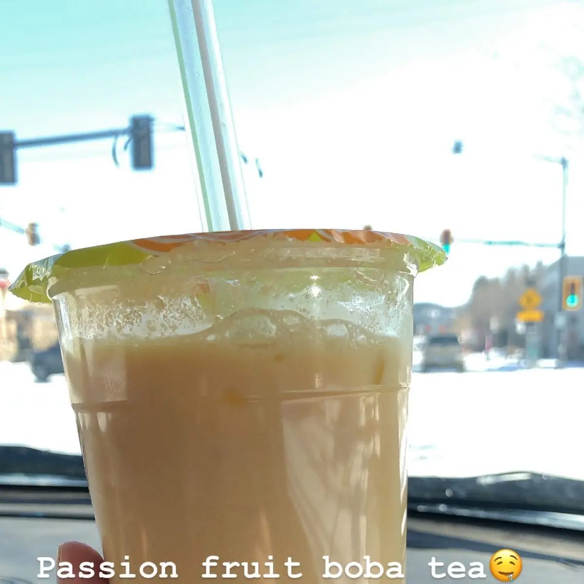 Passion Fruit Boba Tea