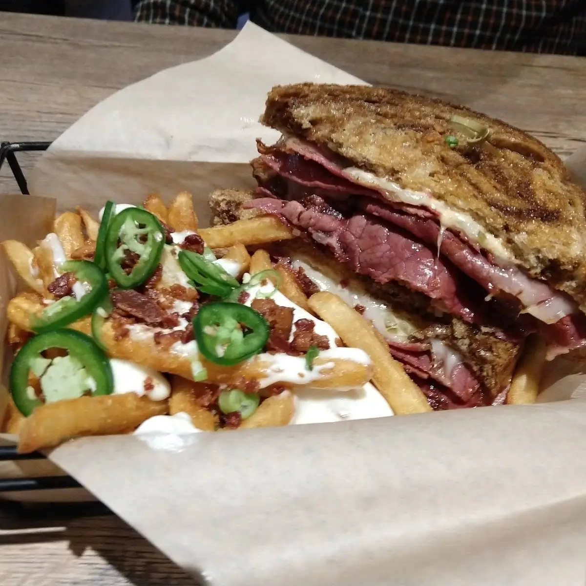 Rueben Sandwich and Fries
