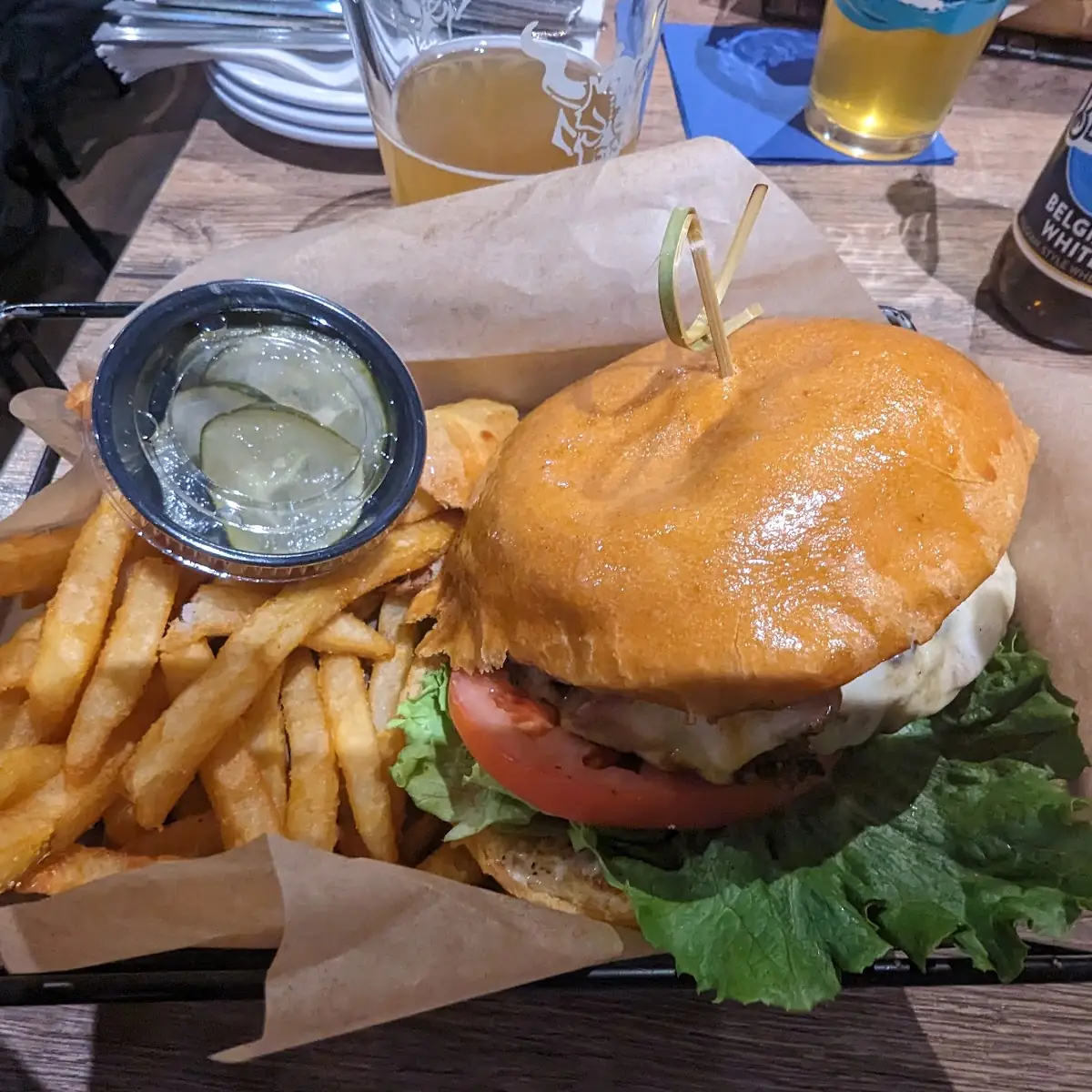 Three Cheese Bacon Burger