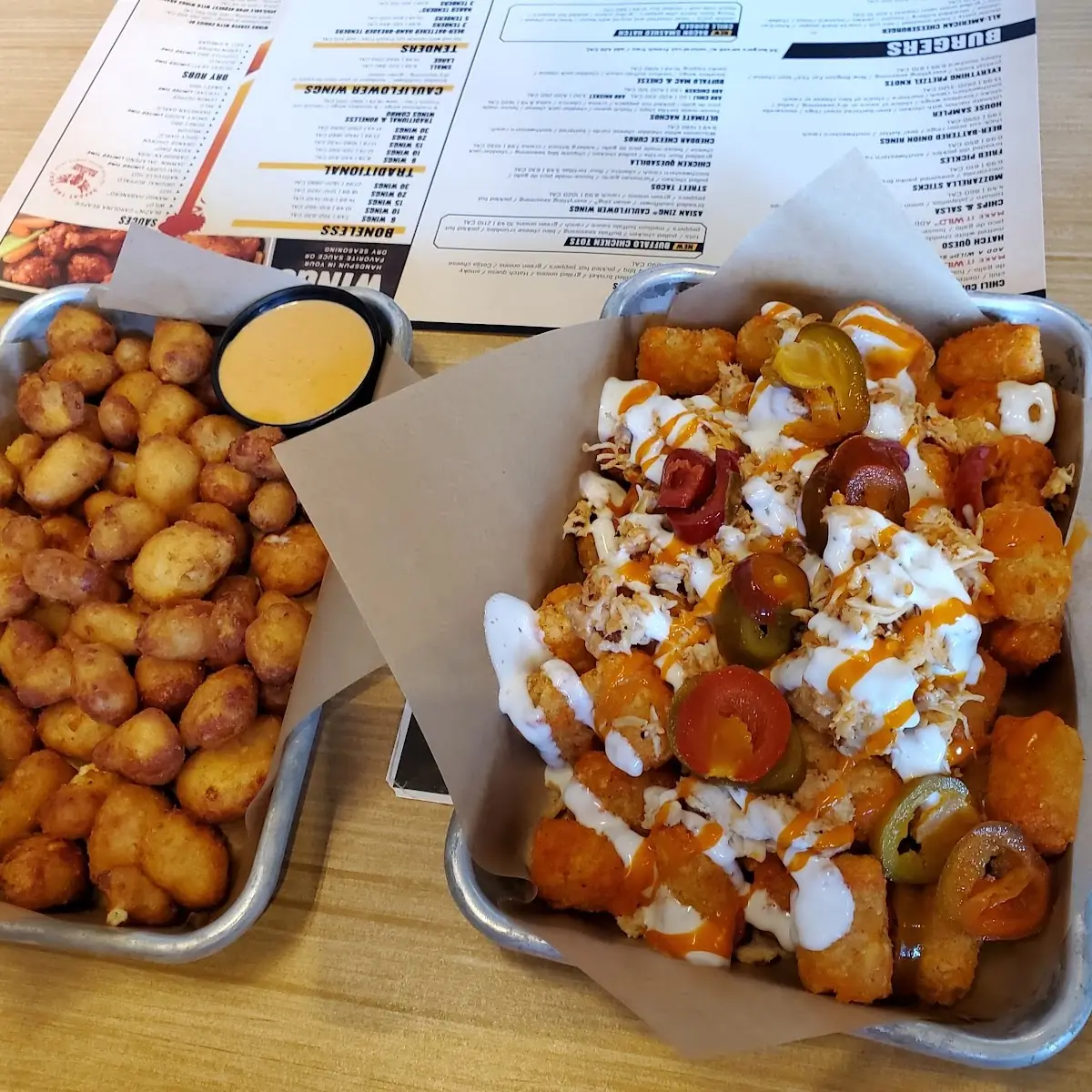 Cheese Curds and Loaded Tots
