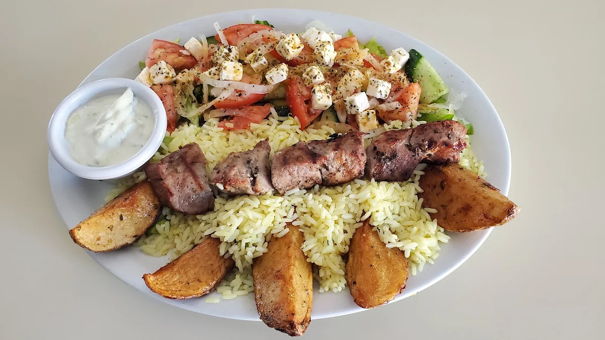 Brochette de Souvlaki Porc Souvlaki Brochette Porc, Restaurant Le Fumet