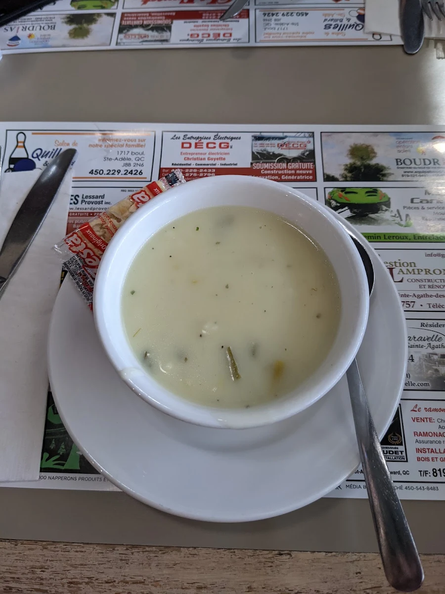 Potage Du Jour Poireaux, Restaurant Le Fumet