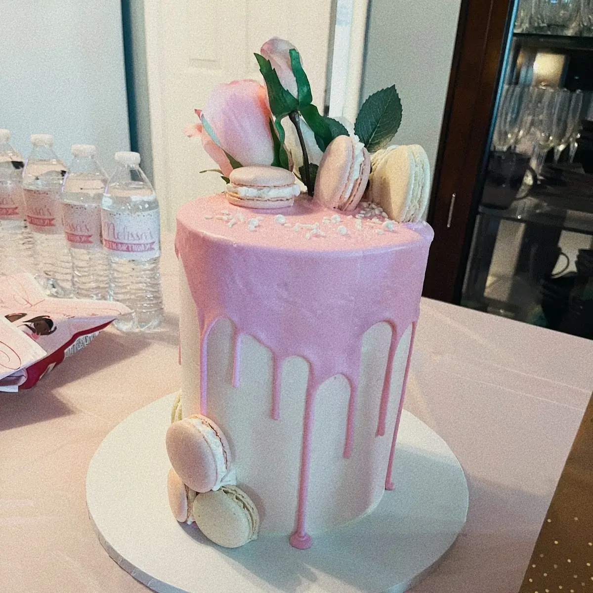 2 Tier Confetti Birthday Drip Cake Choose Your Color
