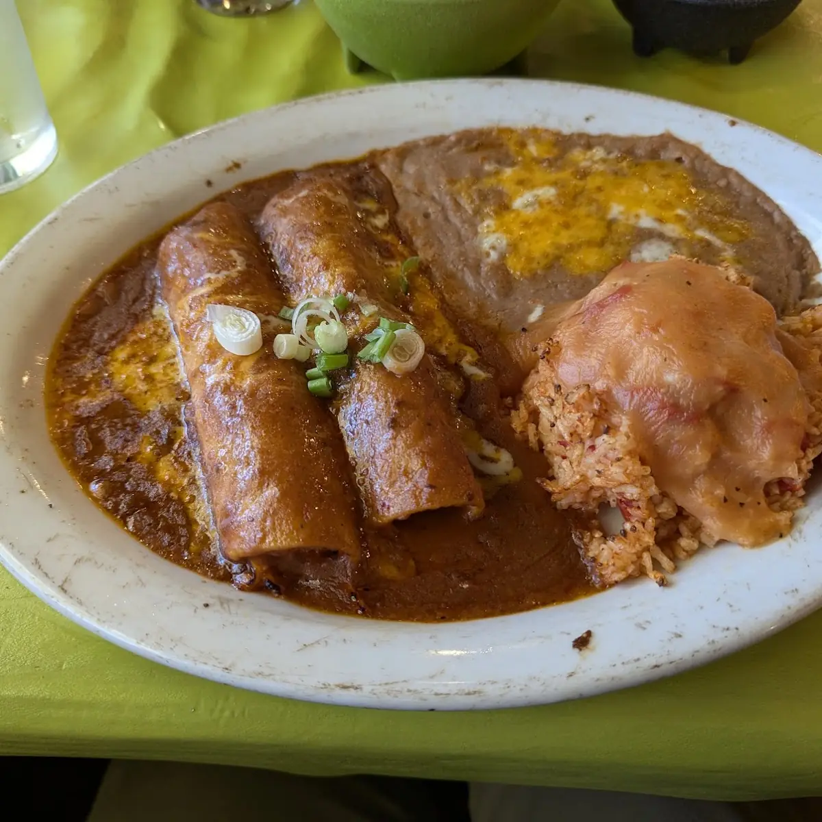 2 Cheese Enchilada and Chile Relleno Combination Plate