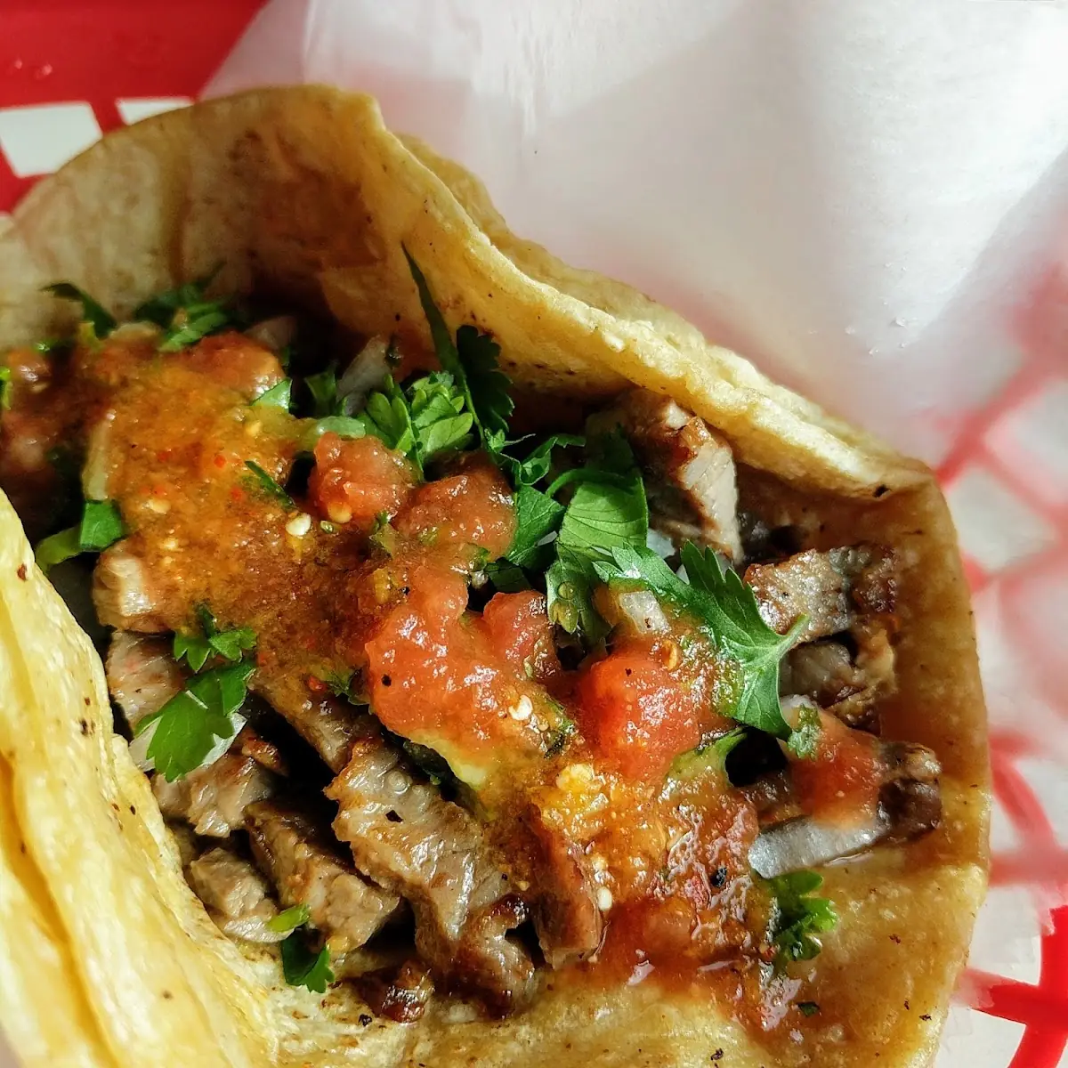 Steak Taco on Corn Tortilla