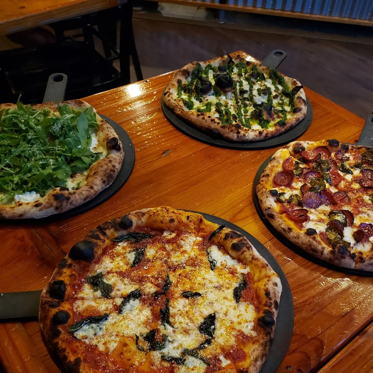 All Pizzas Are Finished with Olive Oil
