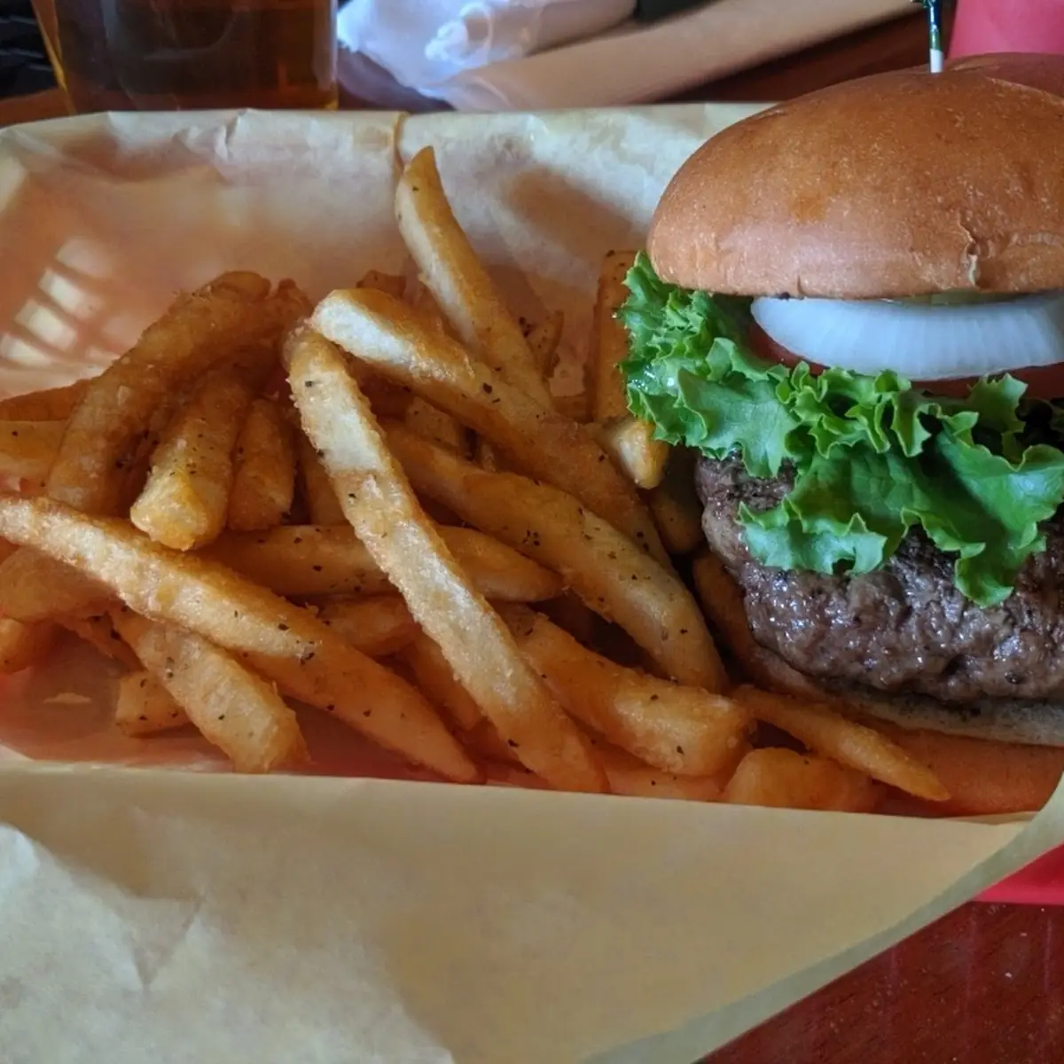 Half Pound Burger and Fries