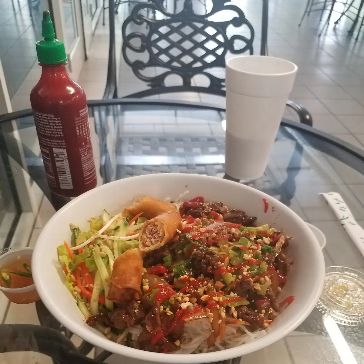 Beef Noodle Bowl Combo