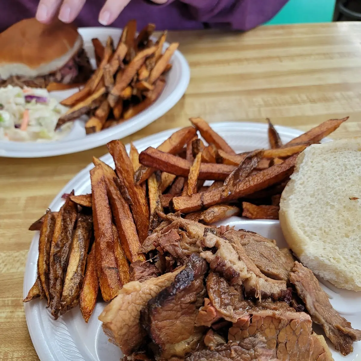 Beef Brisket Sandwich with Fries