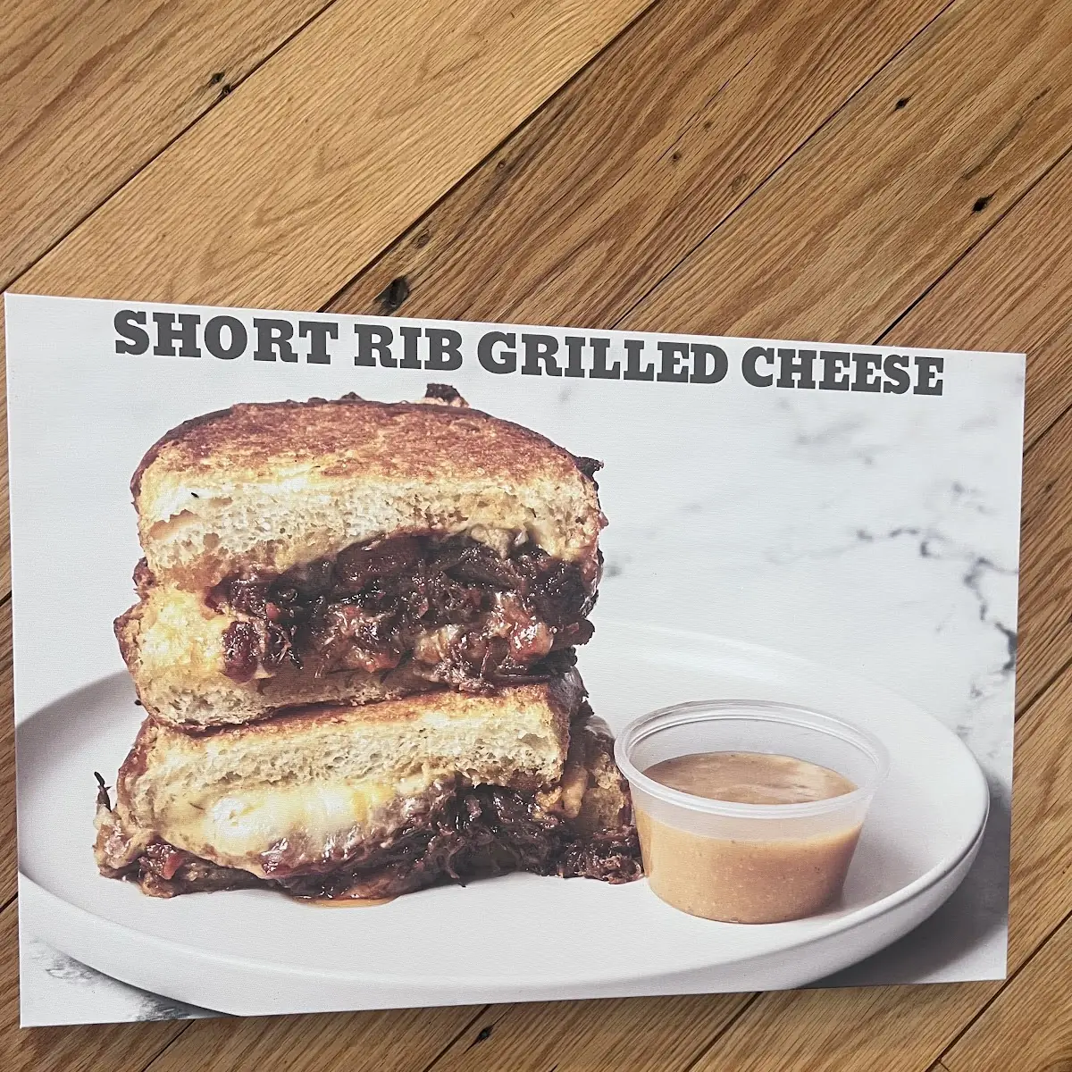 Short Rib Grilled Cheese Pepper-Jack Brie Grape Mustard