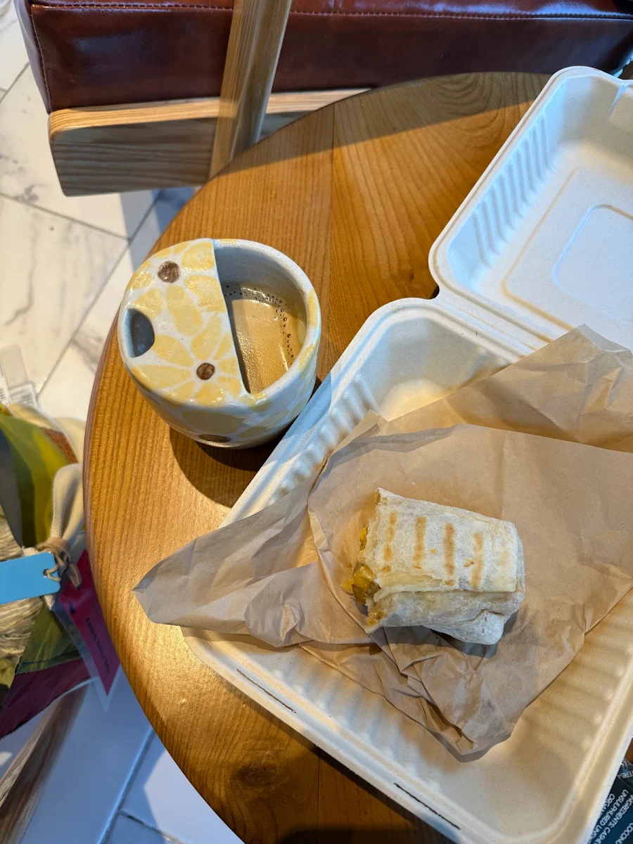 Breakfast Burrito & Latte