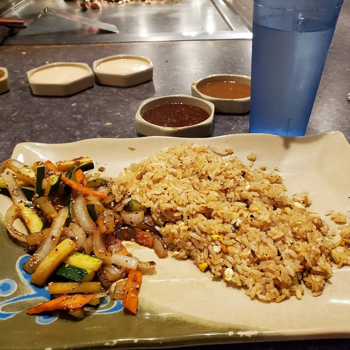 Fried Rice & Veg Waiting for Chicken