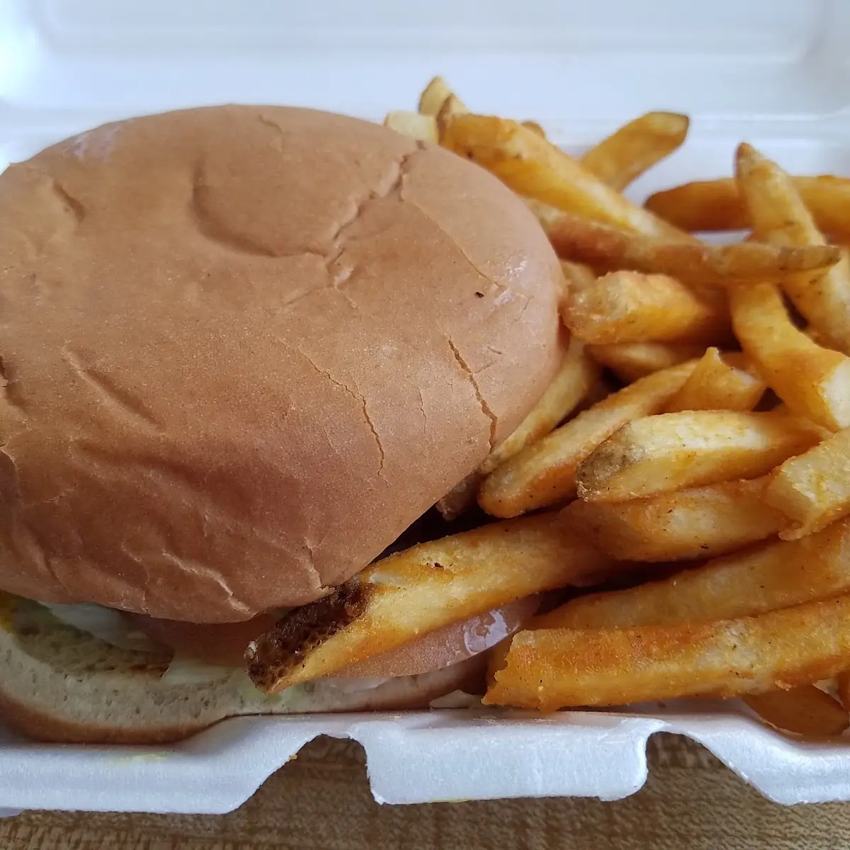 Hamburger & Cajun Fries