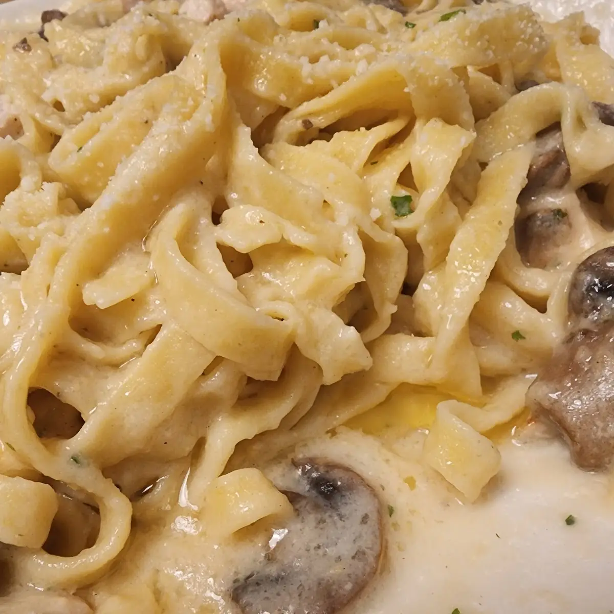 Chicken Alfredo Pasta with Mushrooms