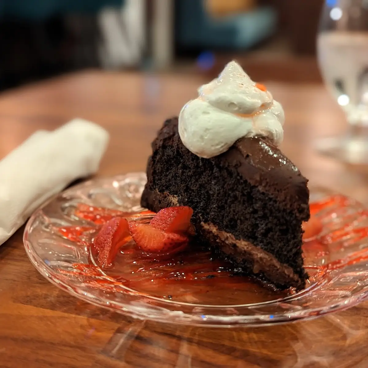 Chocolate Cake with Strawberry Drizzle