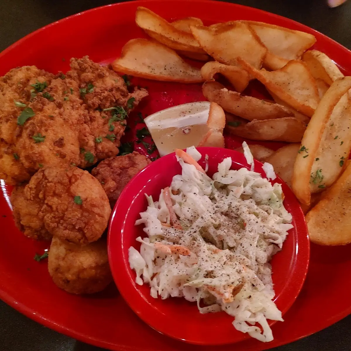 The Big Skeeter with Fried Shrimp and Fried Oysters