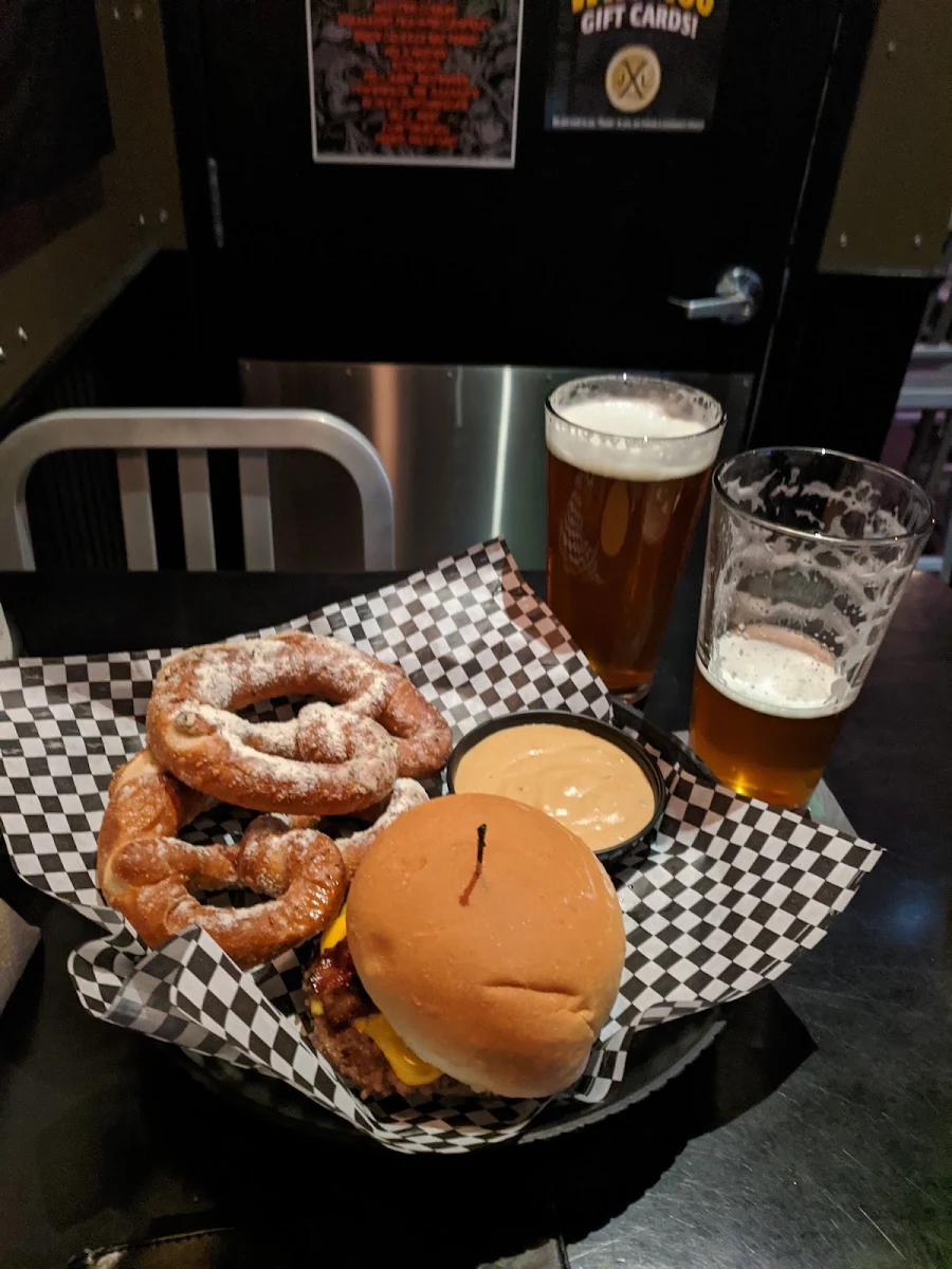 2nd Ave Burger with Sea Salt Pretzels
