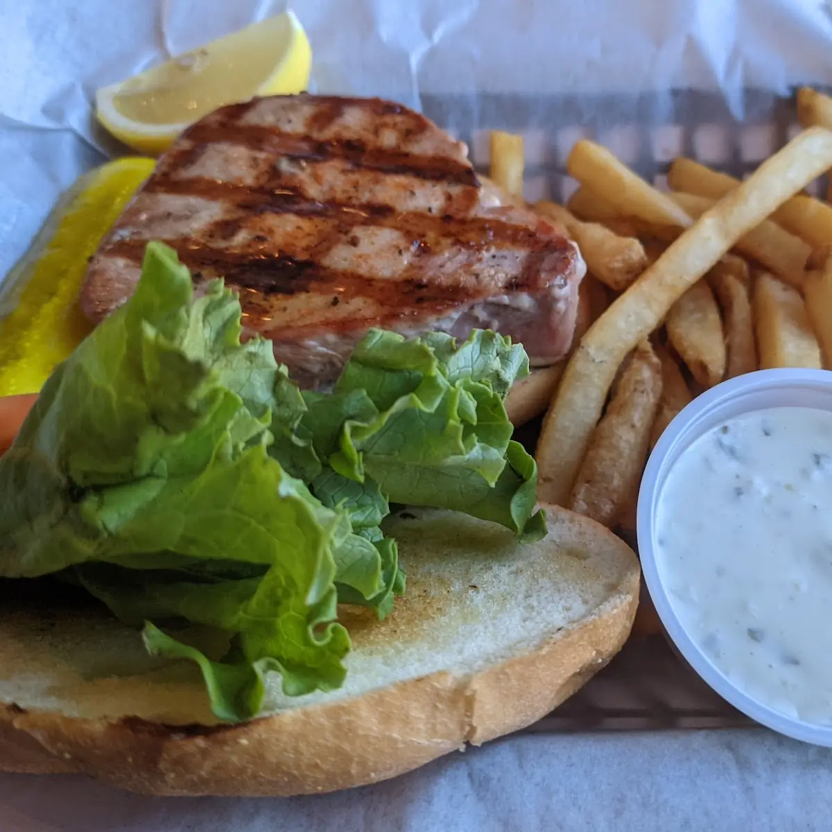 Cajun Ahi Tuna Sandwich