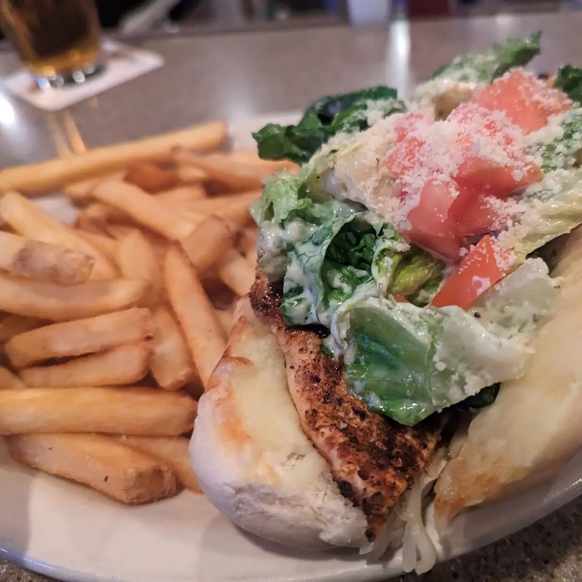 Blackened Chicken Caesar Sandwich