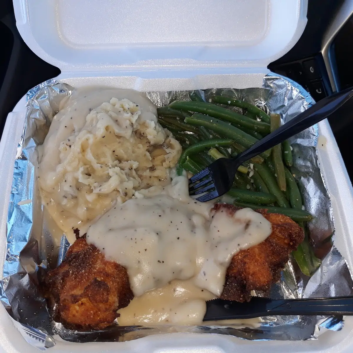 Chicken Fried Chicken with Mashed Potatoes