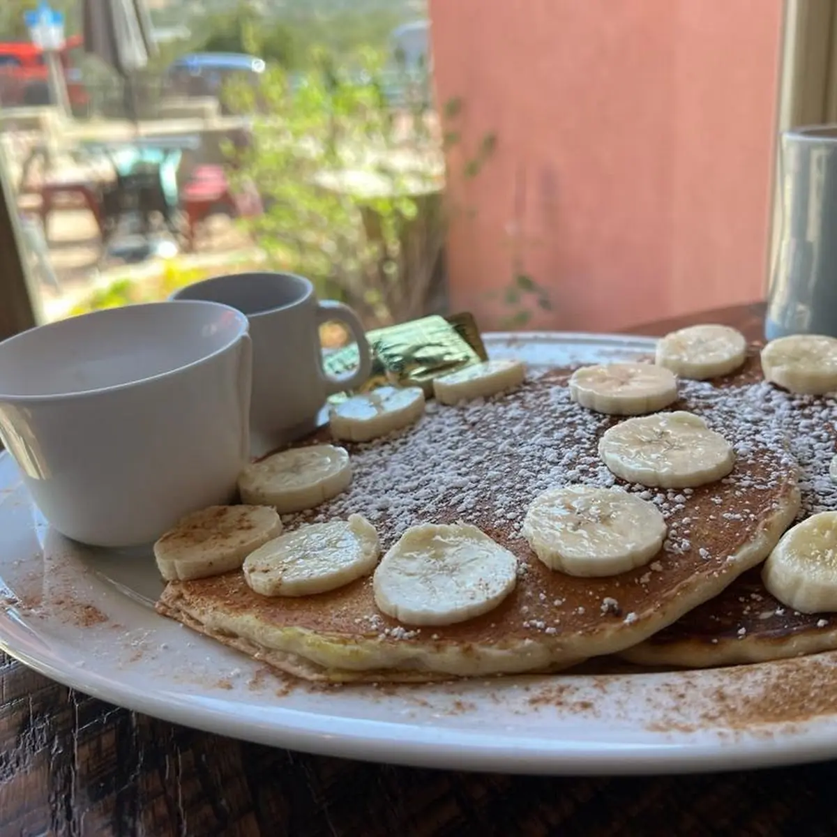 Banana Pancakes with Maple Syrup