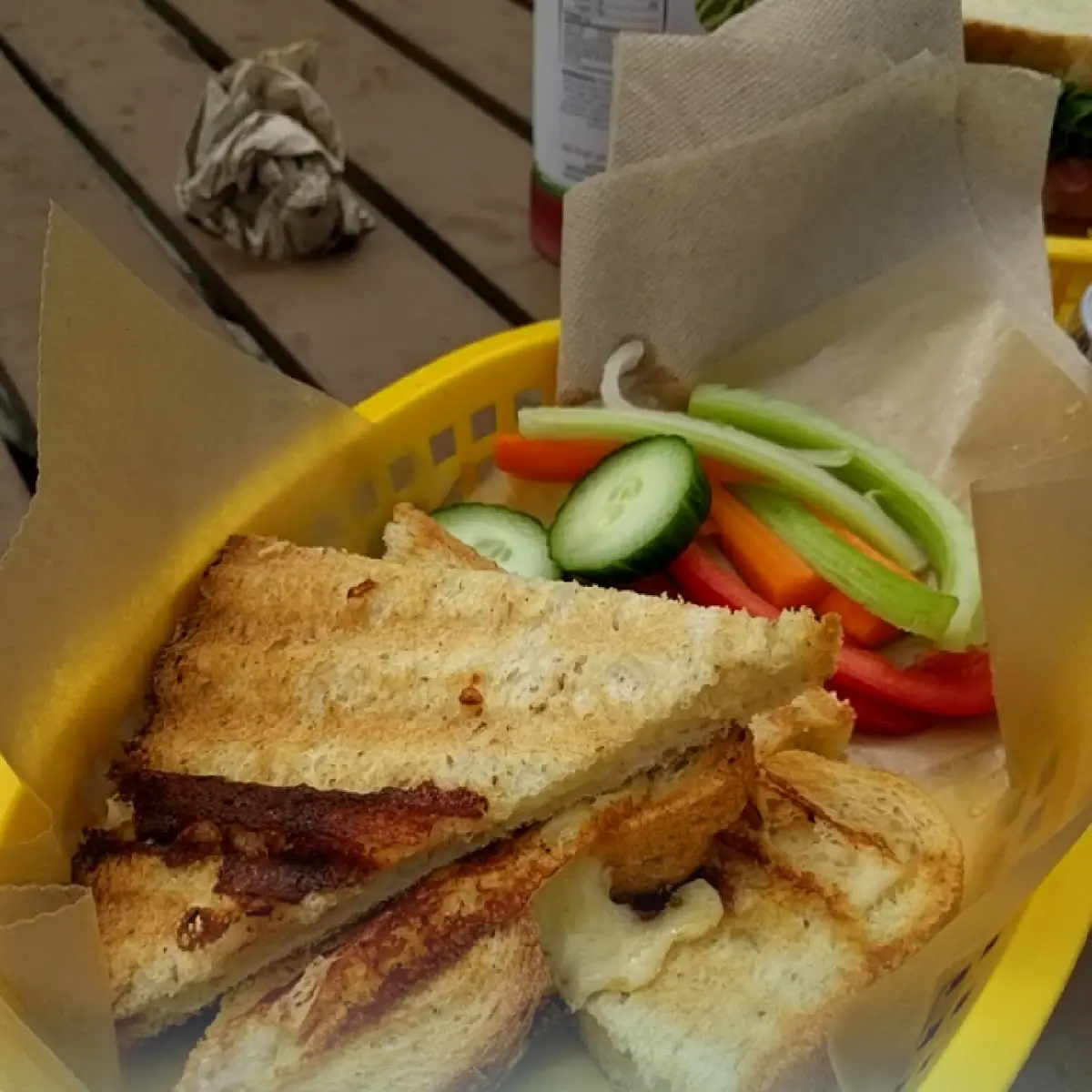 Grilled Cheese Sandwich with Veggies