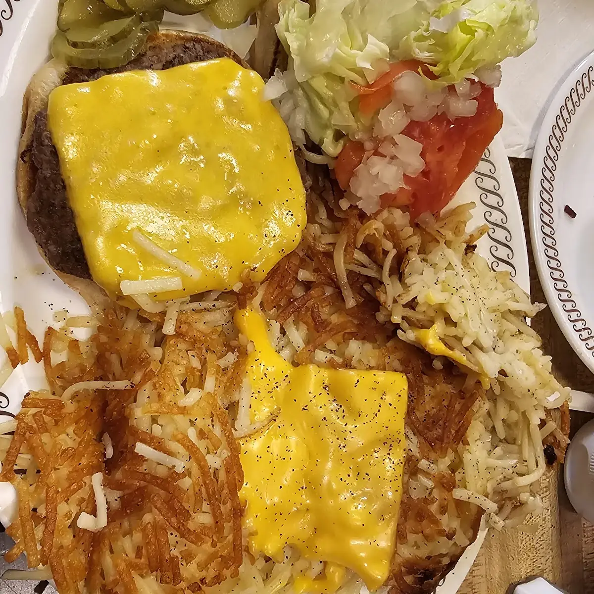 Cheeseburger with Hash Browns