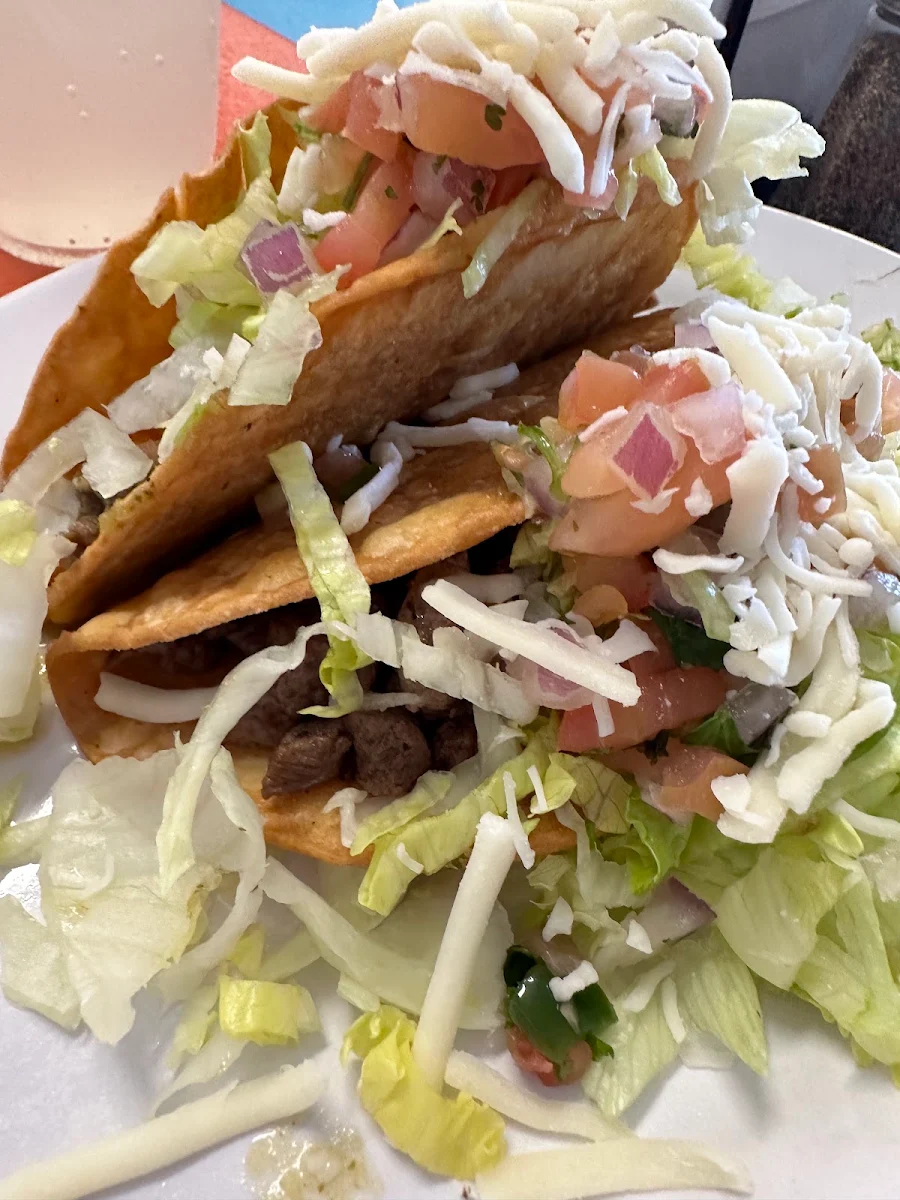 Tacos De Asada Hard Shell Taco Plate