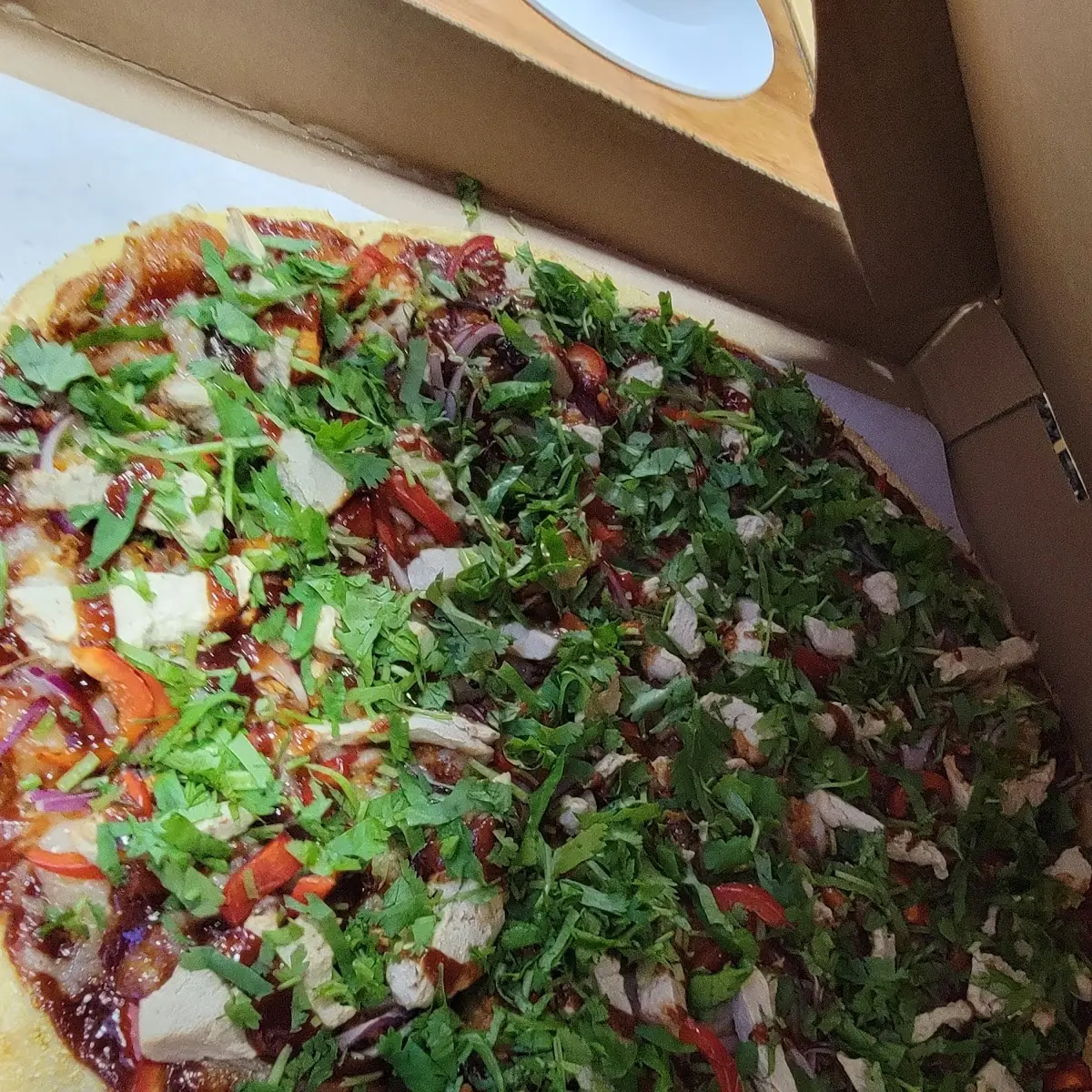 Vegan BBQ Chicken Pizza