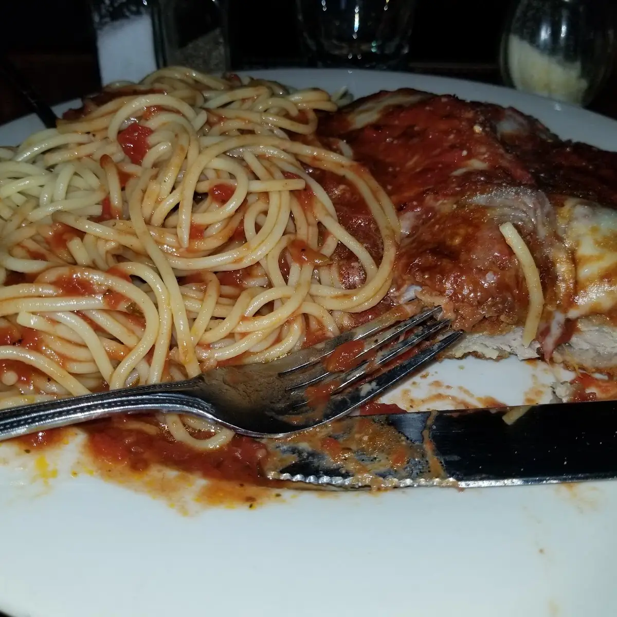 Veal Parm with Spaghetti