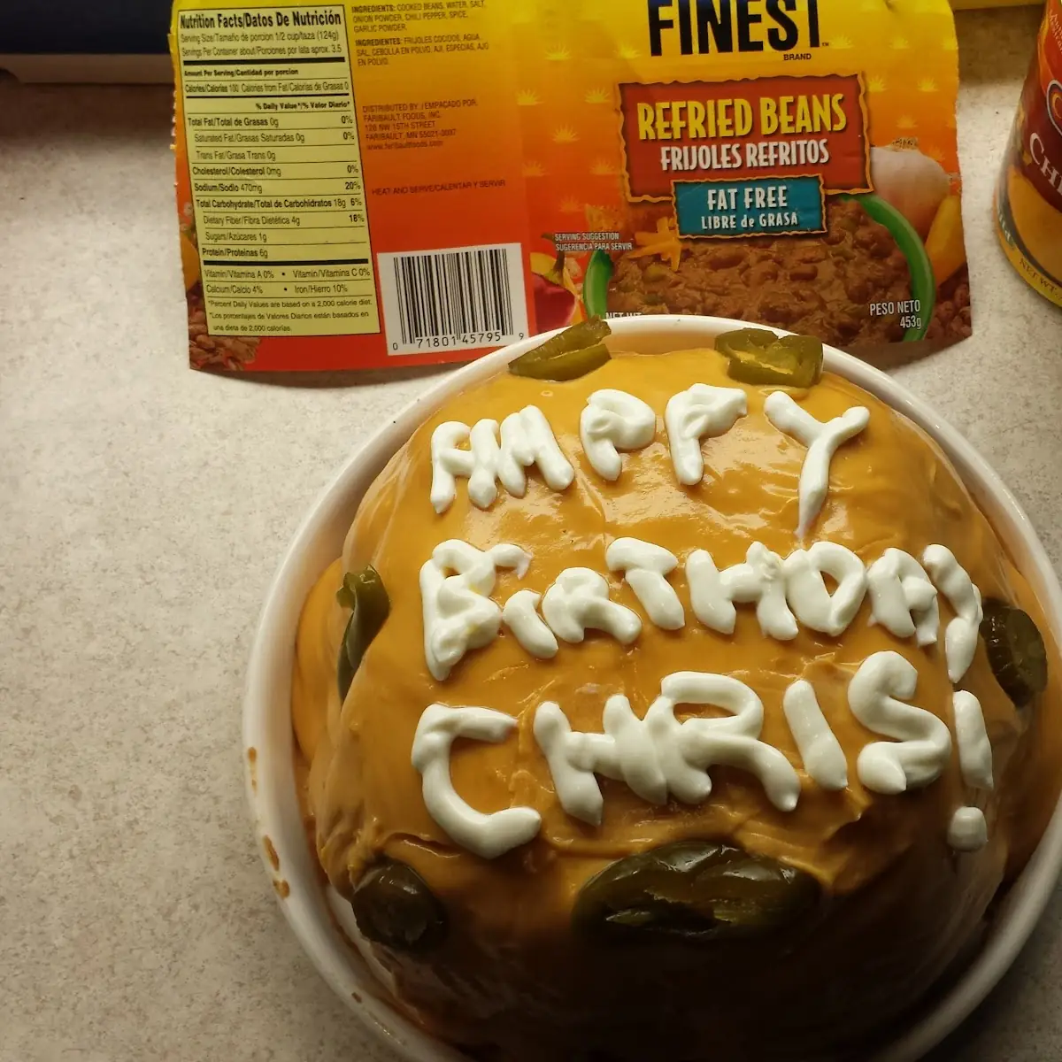 Refried Bean Cake
