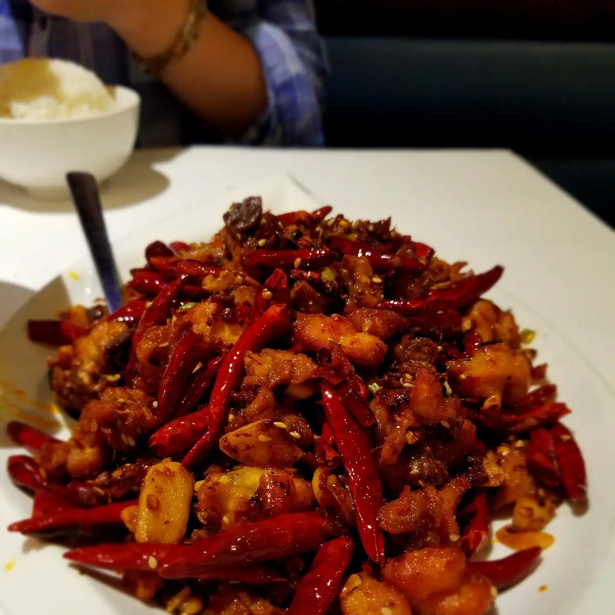 Chong Qing Style Deep-Fried Chicken with Red Chili Pepper 辣子鸡