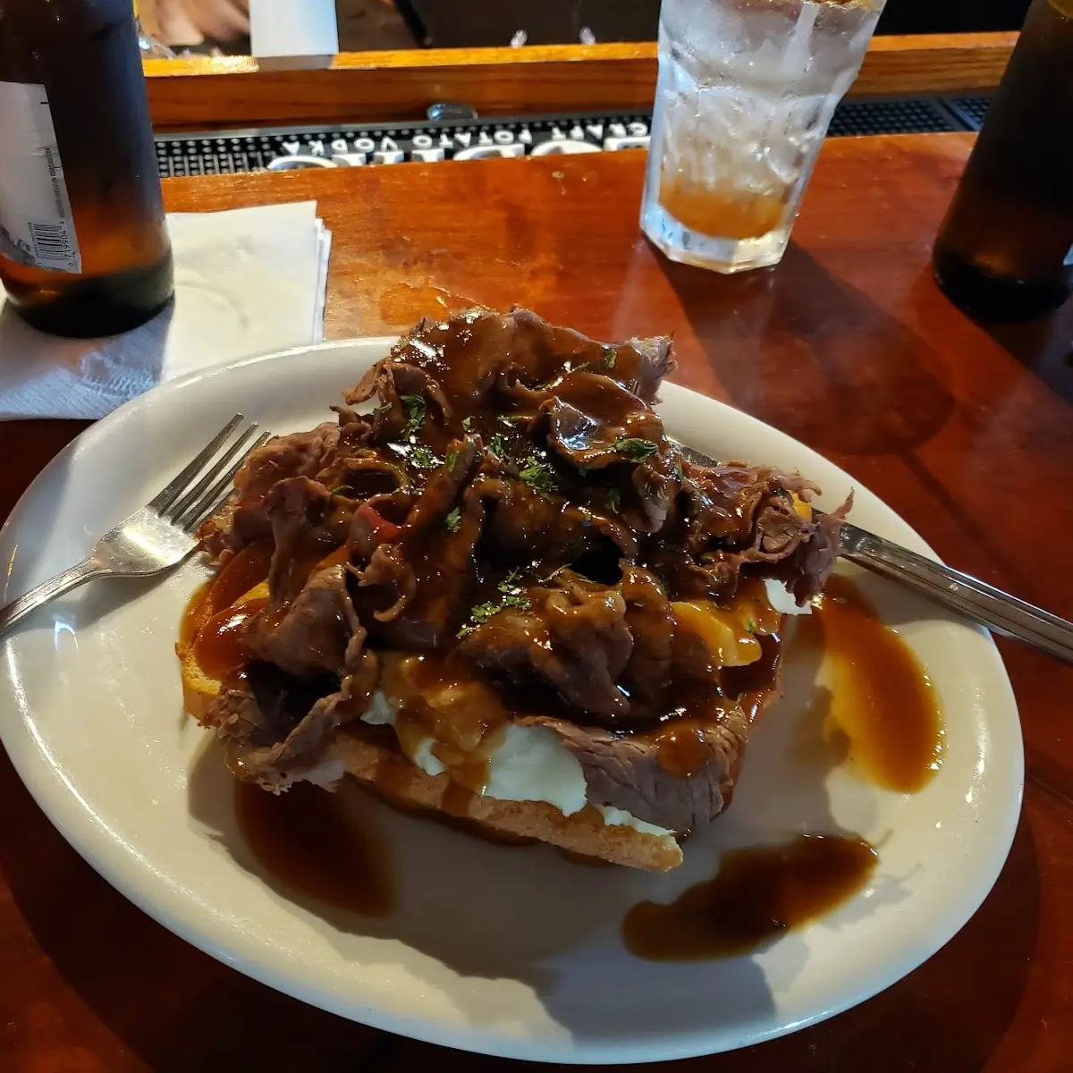 Open Faced Roast Beef Sandwich
