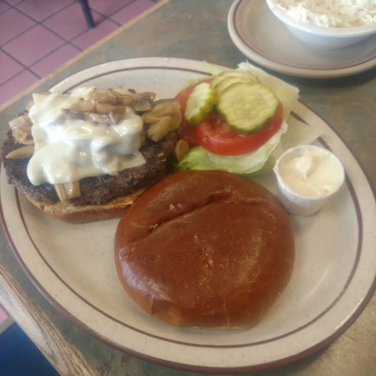 Mushroom Swiss Burger