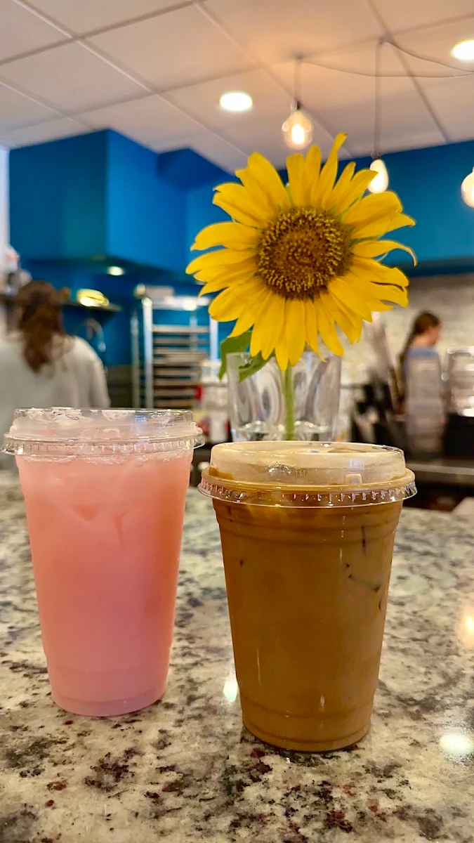 Pink Drink & Hazelnut Latte