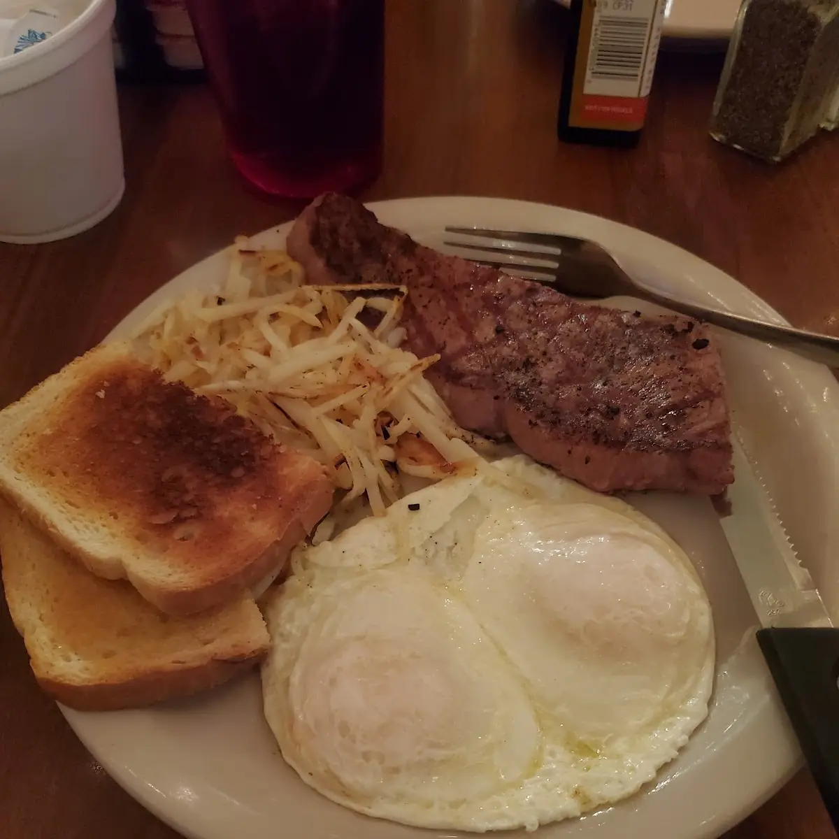 New York Strip Steak and Eggs Any Style