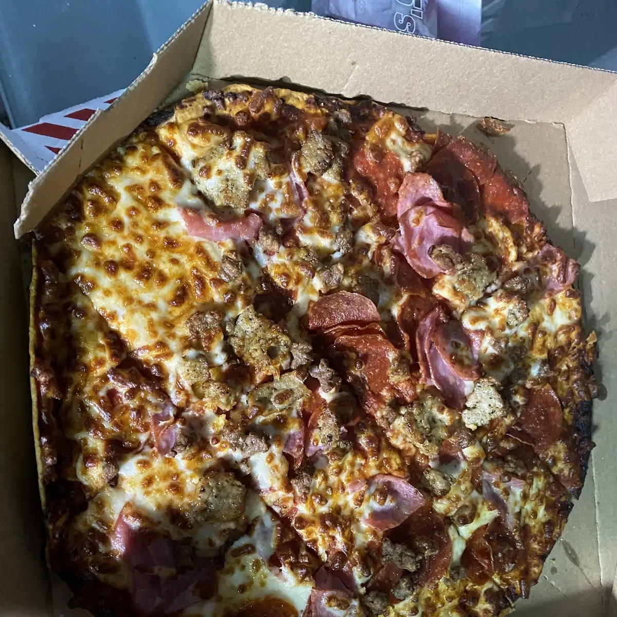 Thin Crust Meatzza Pizza