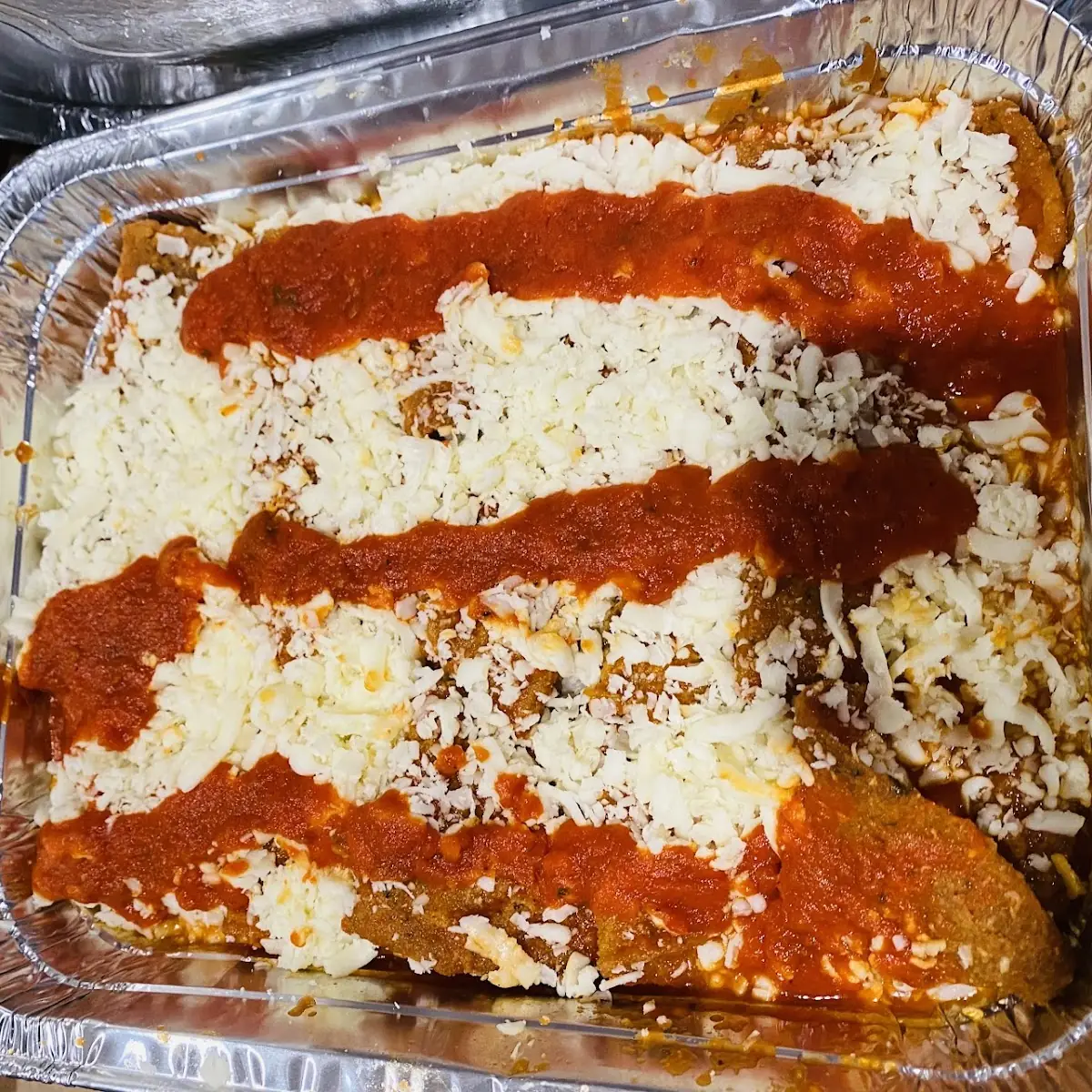 Half Tray Eggplant Parm w Pasta