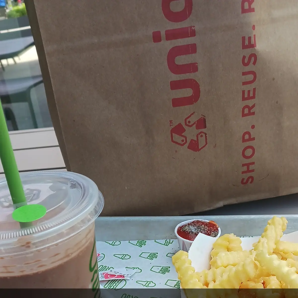 Non Dairy Chocolate Shake and Fries