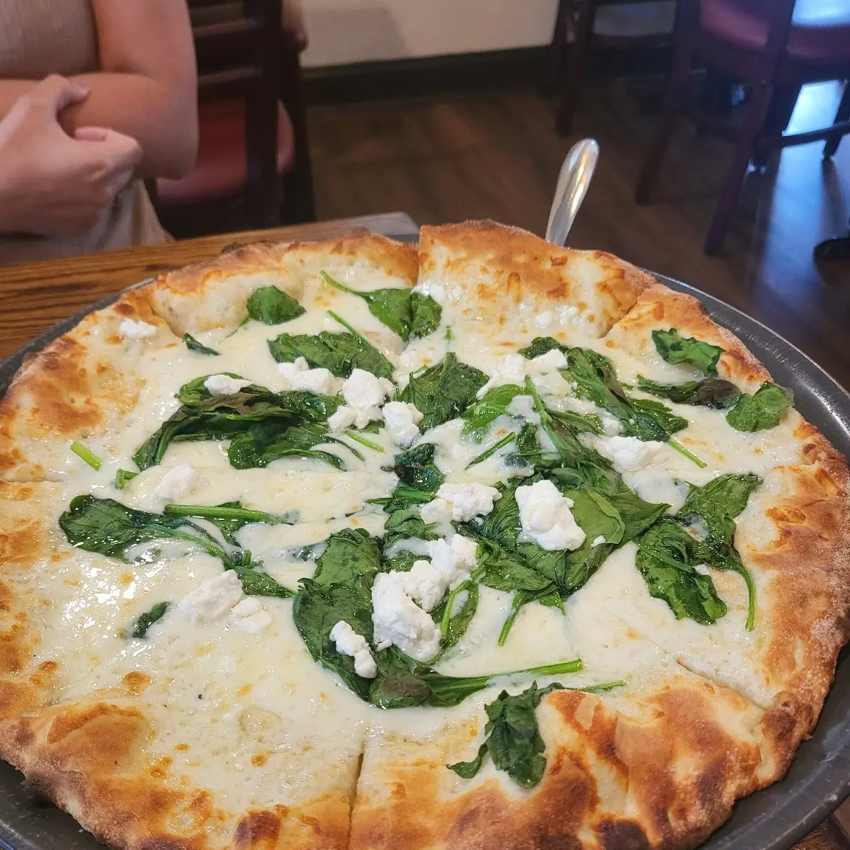 White Spinach & Goat Cheese Pizza