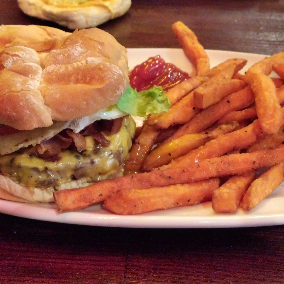 Fried Egg with Bacon Burger