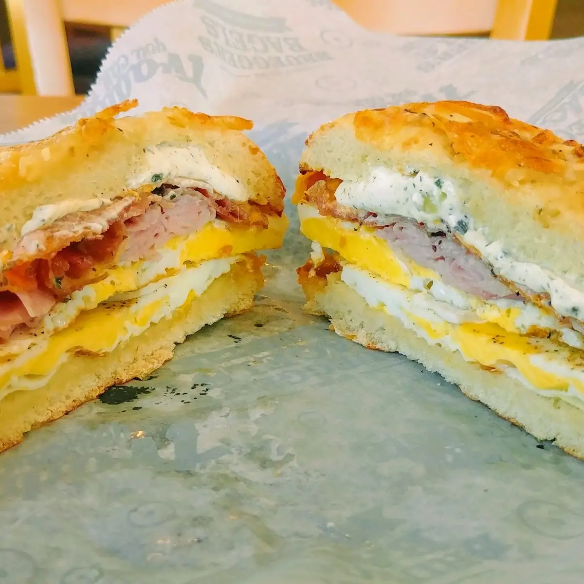 Cheesy Hash Brown Bagel
