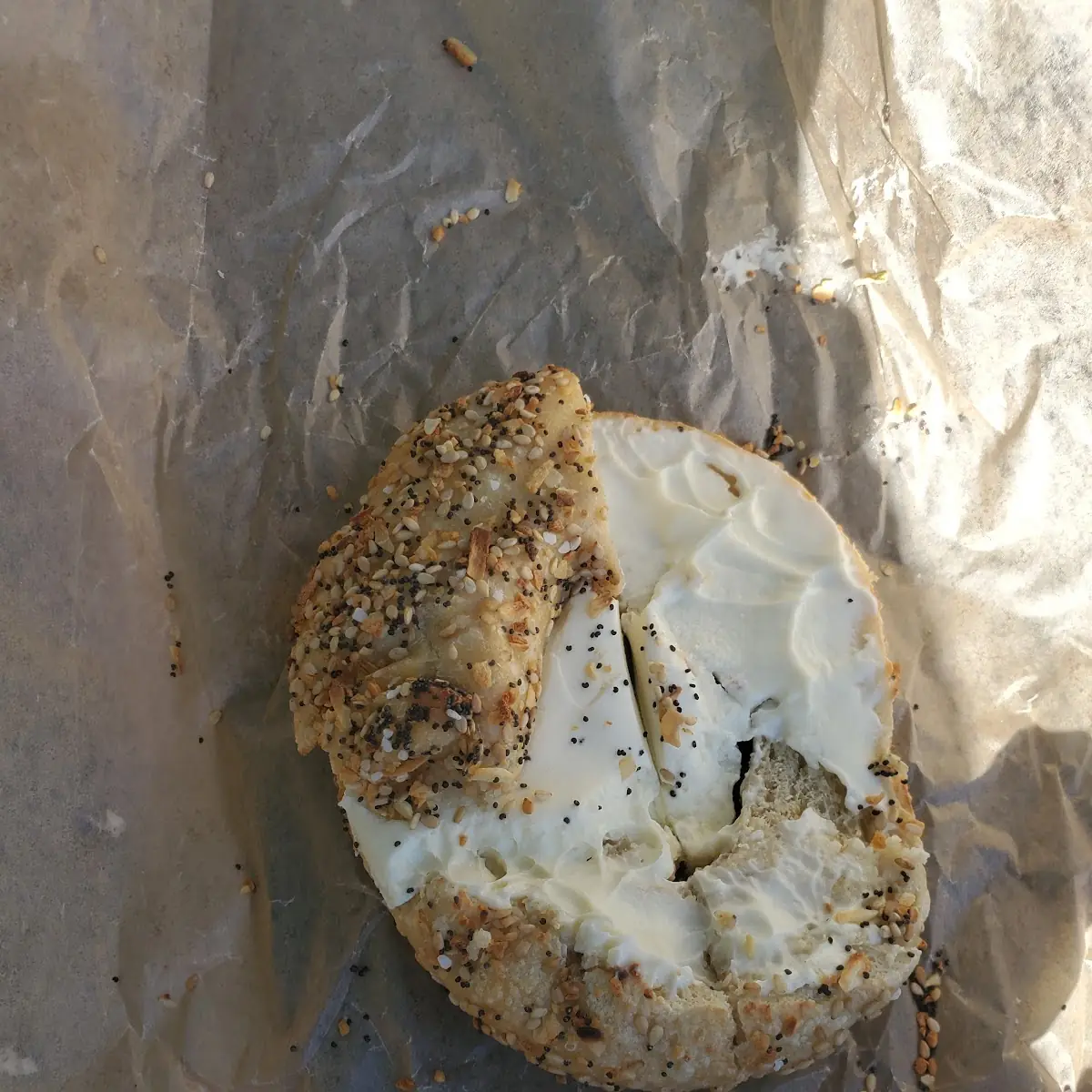 Everything Bagel with Cream Cheese
