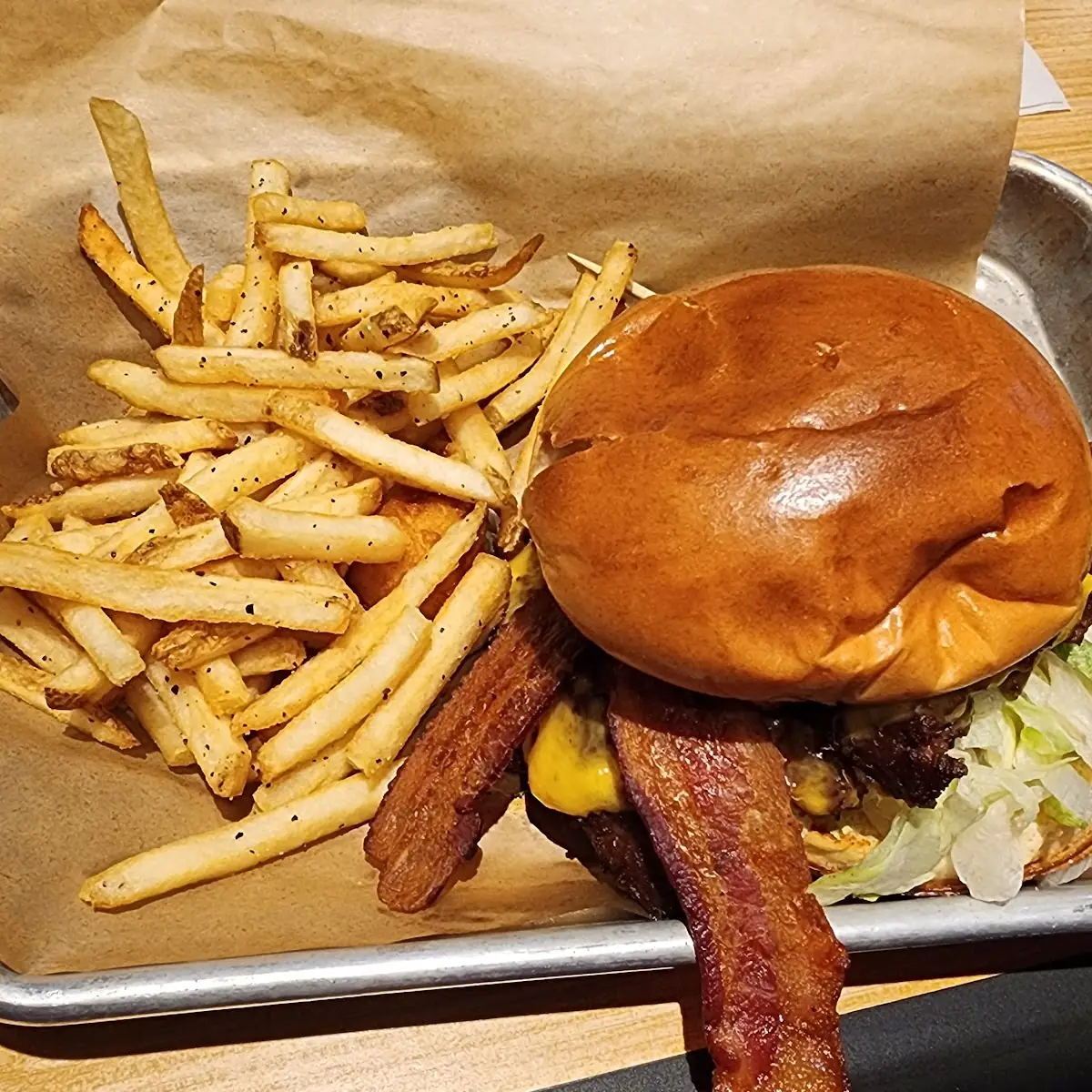 Cheese Curd Bacon Burger