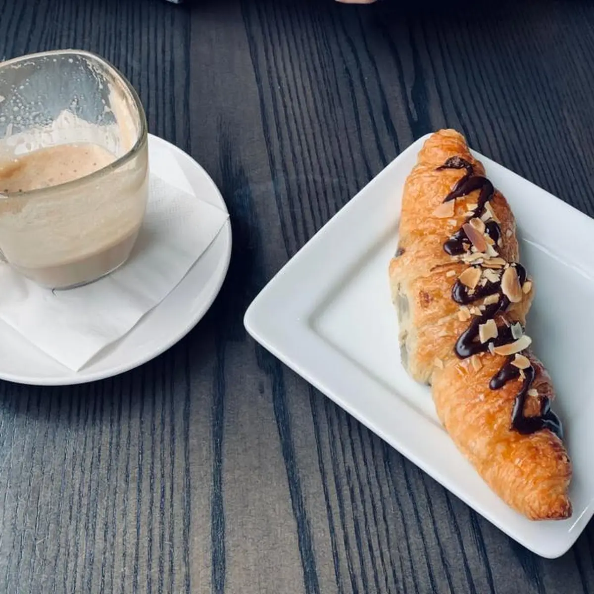 Chocolate Croissant and Brown Sugar Latte
