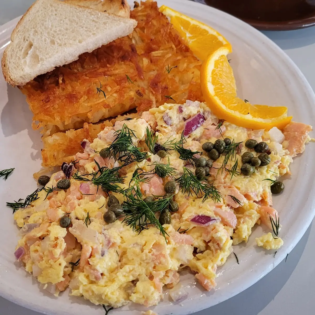 Smoked Salmon Scramble