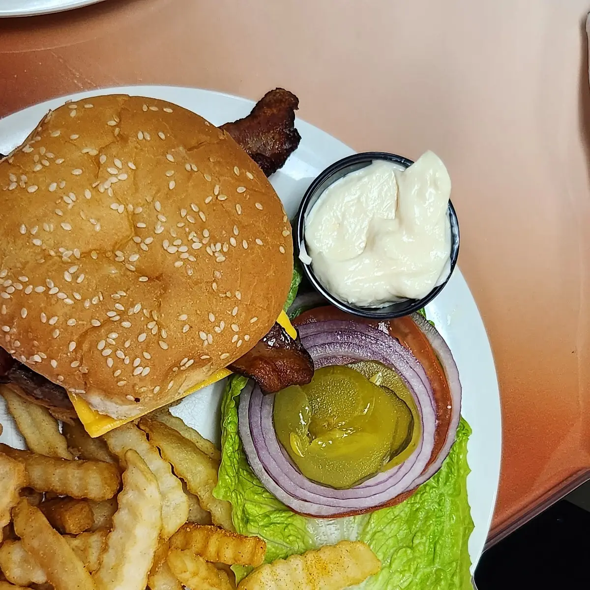 Bacon Cheeseburger and Fries
