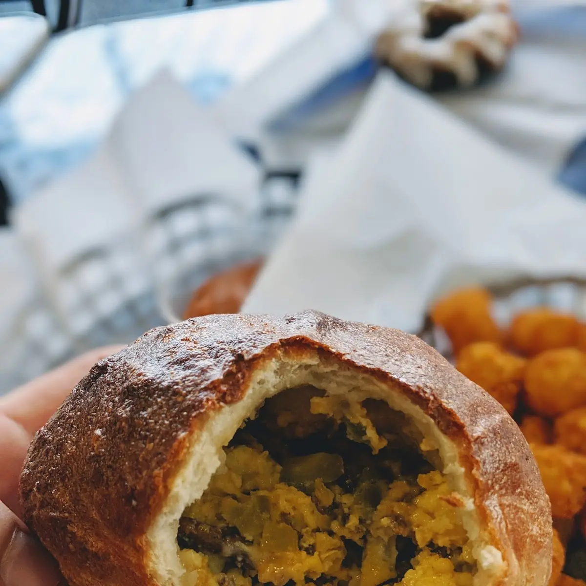 Spicy Chorizo Stuffed Bagel