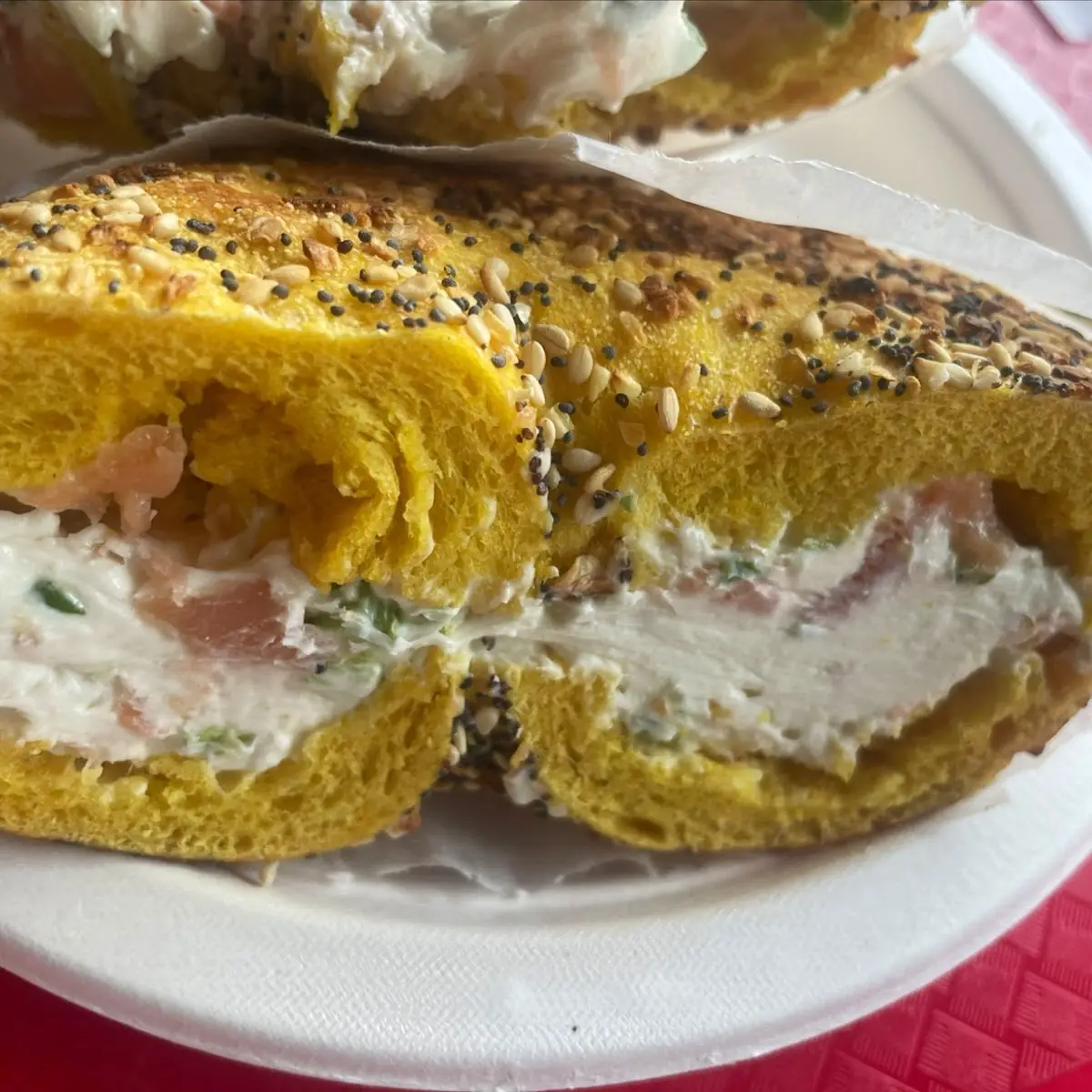 Egg Everything Bagel with Lox Cream Cheese