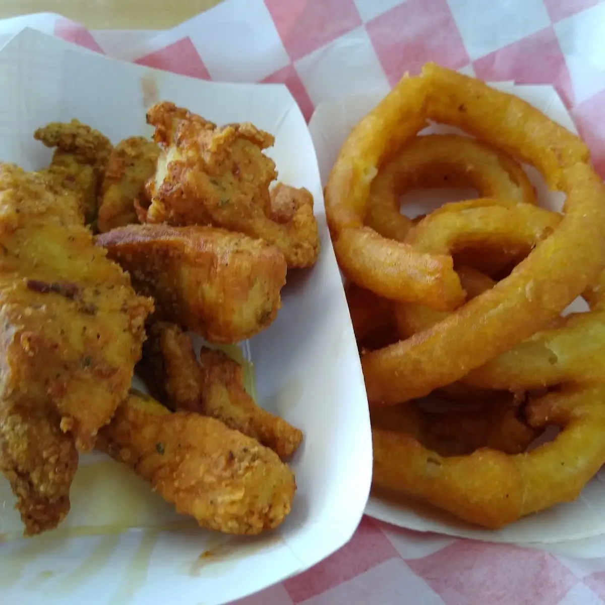 Chicken Fingers and Onion Rings